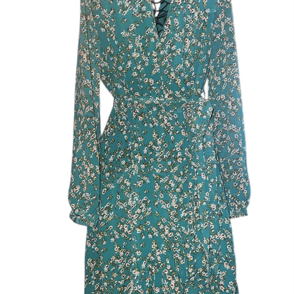 Sandy & Sid Floral Green Dress